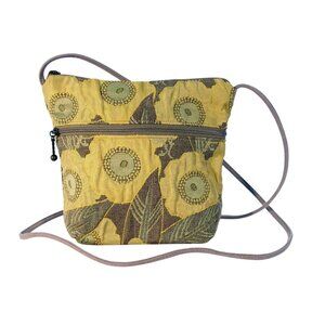 MARUCA Yellow Poppies Floral Tapestry Small Crossbody Bag - Made in COLORADO